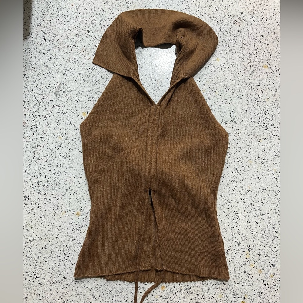 Brown halter top